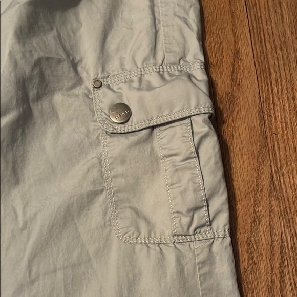 Signal Gray Elastic Waistband Capri Pants Relaxed Fit - Picture 5 of 14